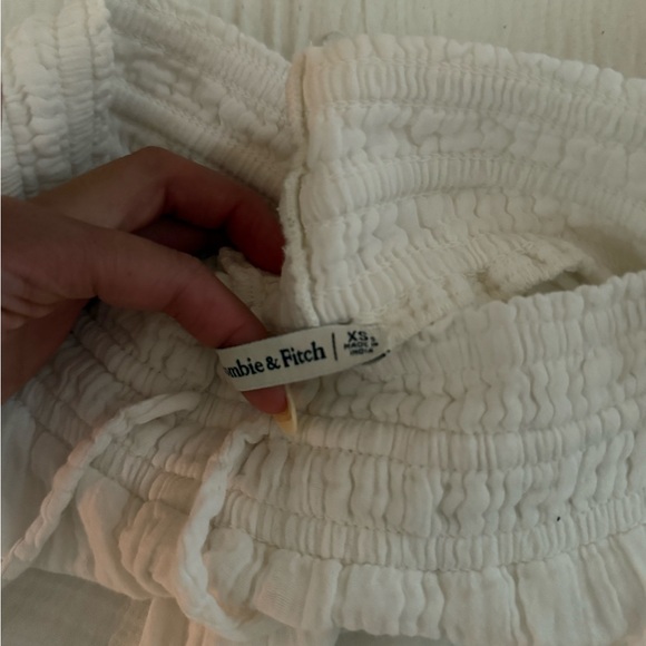 Abercrombie & Fitch White Gauzy beach Pants - Picture 3 of 4